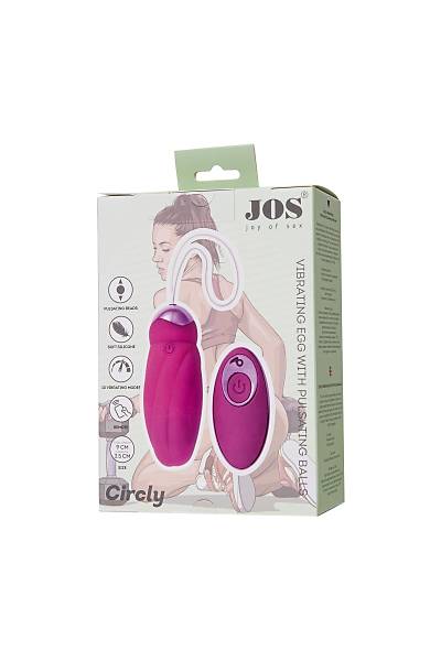 JOS Circly Titre�imli Bilyal� titre�im aleti, Silikon, Pembe, 9 cm