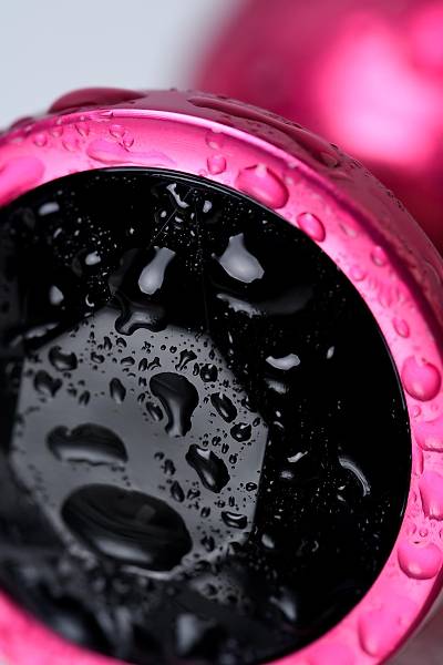 Metal by TOYFA anal k�l�f, Metal, k�rm�z�, siyah kristalli, 8,2 cm, �3,4 cm, 85 g