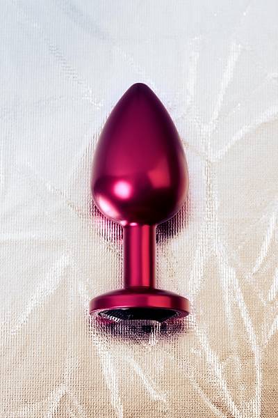 Metal by TOYFA anal k�l�f, Metal, k�rm�z�, siyah kristalli, 8,2 cm, �3,4 cm, 85 g