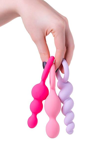 Satisfyer Booty Call (set of 3) seti, silikon, �e�itli, 13,5 cm.