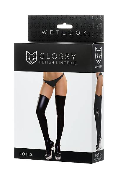 Glossy Parlak LOTS oraplar Wetlook malzemeden, siyah, M