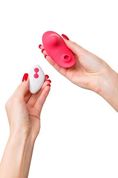 Uzaktan Kumandal Klitorise Vakum Dalga Uyarc ile Titreimli Klot Alt Pembe Vibratr 9 cm