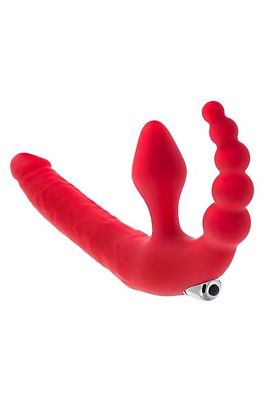 Black & Red by TOYFA vibratrl elmassz strapon, silikon, krmz, 35 cm