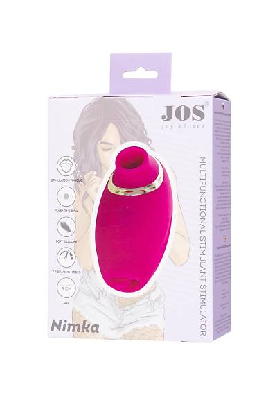 JOS Nimka ok fonksiyonlu Erojen Blge Stimlatr, silikon, pembe, 9 cm
