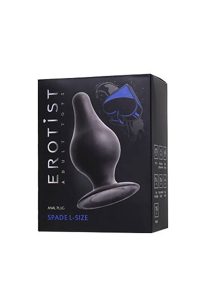 Erotist Spade L anal klf, Silekspan, siyah, 11 cm