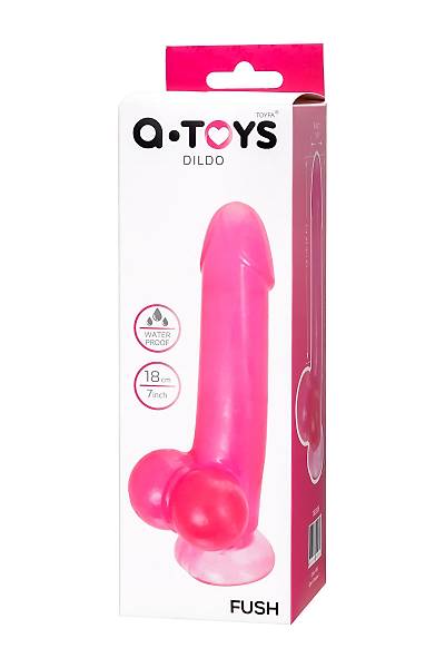 A-Toys by TOYFA Ger�ek�i yapay penis Fush, TPE, pembe, 18 cm