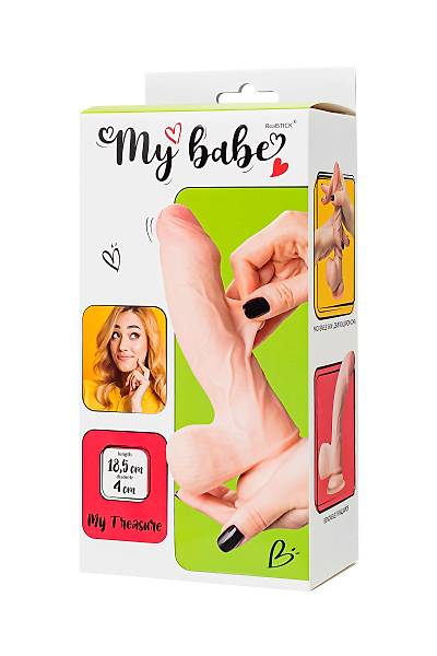 My Babe My Treasure Gereki Yapay Penis, TPE, 18,5 cm