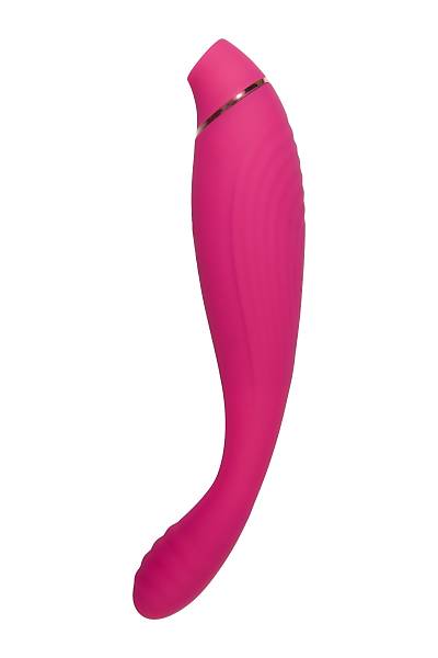 JOS Danvi vakum dalgas� uyar�ml� vibrat�r, Silikon, Pembe, 21,5 cm