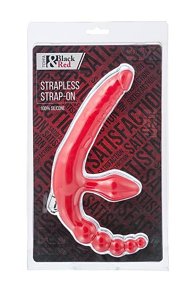 Black & Red by TOYFA vibratrl elmassz strapon, silikon, krmz, 35 cm