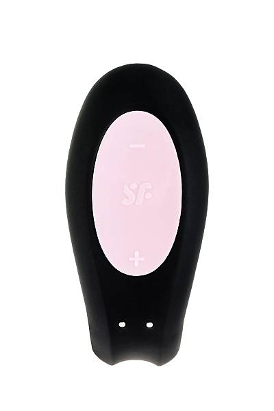 Satisfyer Double Fun Black �iftler ��in Mini Vibrat�r, silikon, siyah, 18 cm