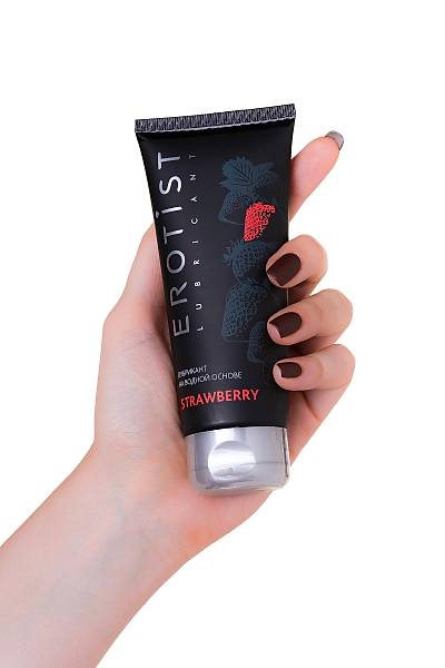 Erotist Lubr �ilek aromal�, �ilek aromal�, 100 ml su bazl� kayganla�t�r�c�