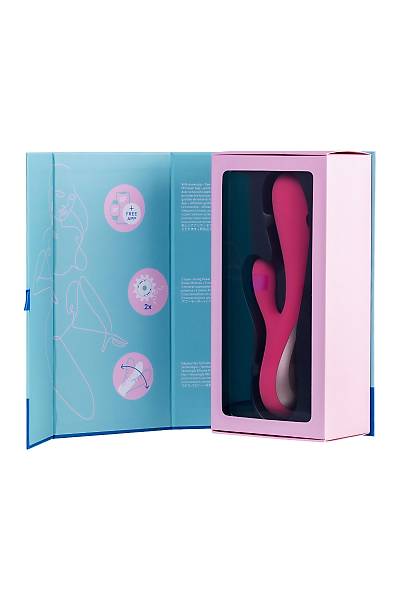 Satisfyer Mono Flex Connect App Red Ger�ek�i olmayan vibrat�r, silikon, k�rm�z�, 20,4 cm.