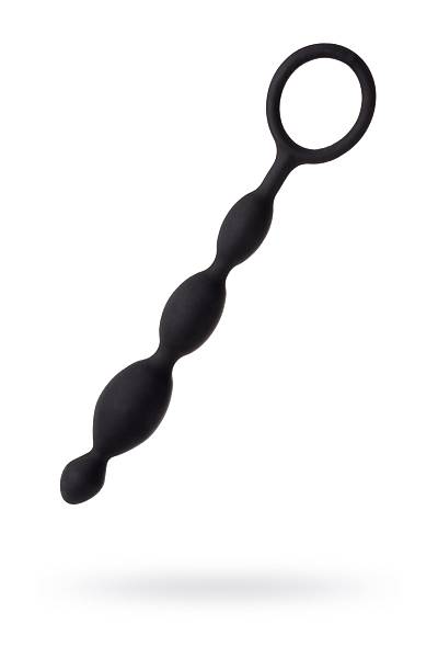 A-toys by TOYFA anal zinciri S, silikon, siyah, 19,5cm