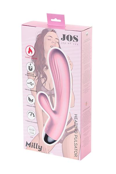 JOS MLLY stmal pulsatr ve vibratr, silikon, pembe, 20 cm