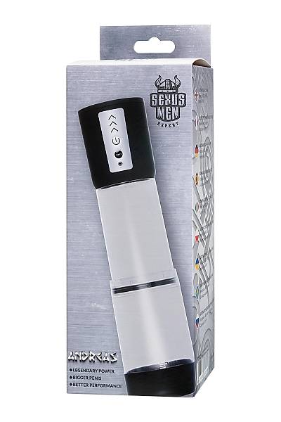 Sexus Men Expert Andreas otomatik penis Pompas, ABS plastik, Siyah, 28 cm