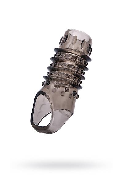 ToyFa XLover Penis Kl�f�, TPE,Siyah �effaf, 10,5 cm