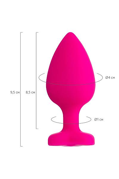 ToDo by Toyfa Diamond Heart anal K�l�f, silikon, pembe, 9,5 cm, � 4 cm