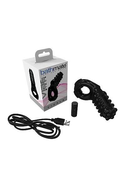 Bathmate Penis �zerindeki titre�im halkas� Tickle, elastomex, siyah, �5 cm