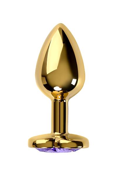 Metal by TOYFA anal klf, Metal, altn, mor kristalli, 7 cm,  2,7 cm, 50 g