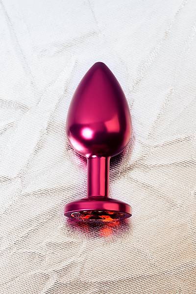 Metal by TOYFA anal k�l�f, Metal, k�rm�z�, k�rm�z� kristalli, �3,4 cm, 85 g