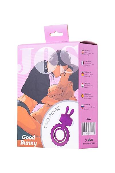 JOS GOOD BUNNY penis Montaj halkas�, silikon, mor, 9 cm