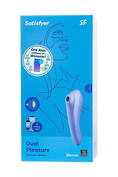 Satisfyer Dual Pleasure vakum dalgas� temass�z klitoral stim�lat�r, silikon, mor, 17.9