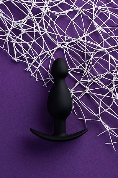 A-Toys by TOYFA popo fi�i, boyut M, silikon, siyah, 11,5 cm