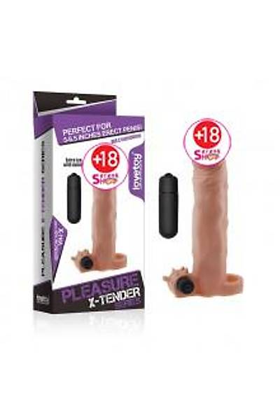 LOVETOY X-TENDER Realistik Titreimli Uzatmal Penis Klf