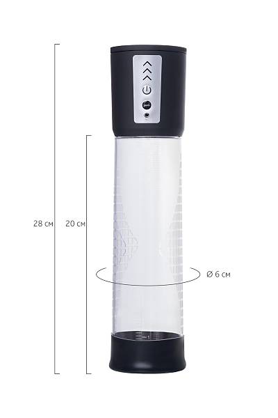 Sexus Men Expert Gunnar otomatik Penis Pompas, ABS plastik, Siyah, 28 cm