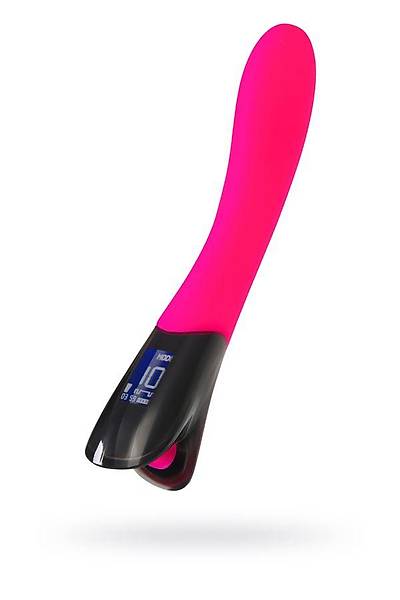 Dijital Ekran Vibrator EroTeq Mecawn, Silicone, Pink, 20.5 cm
