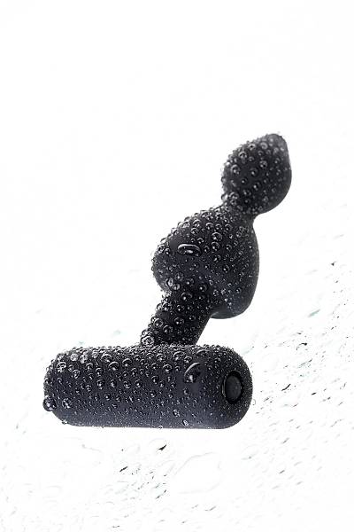 Erotist anal vibratr, siyah, silikon, 8,5 cm