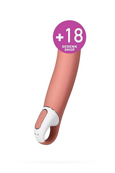 Satisfyer Vibes Master Vibrat�r Ger�ek�i olmayan , silikon, bej, 23,5 cm.