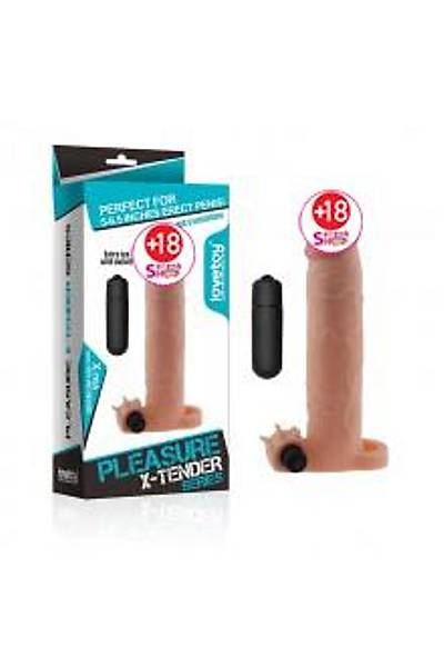 LOVETOY X-TENDER Realistik Titreimli Uzatmal Penis Klf Halka