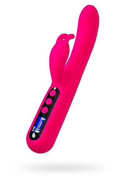 EroTeq Dijital Ekran Klitoral Uyar�ml� G Noktas� Vibrat�r� Rablock, Silikon, Pembe, 23,5 cm