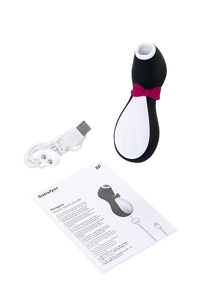 Satisfyer Penguin vakum dalgas� temass�z klitoris stim�lat�r�, silikon, siyah, 11,5 cm.