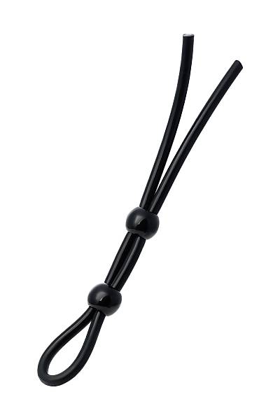 A-toys by toyfa'n�n iki boncuklu penisine kement, silikon, siyah, 19,5 cm