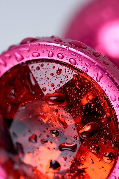 Metal by TOYFA anal k�l�f, Metal, k�rm�z�, k�rm�z� kristalli, �3,4 cm, 85 g