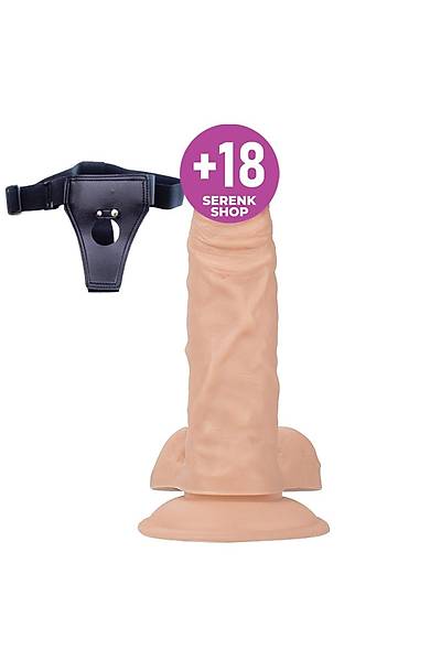 Kal�n Damarl� Belden Ba�lamal� Dildo 19 Cm