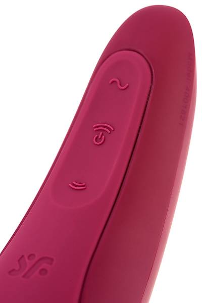 Satisfyer Curvy 1 Connect App vakum dalgas� temass�z klitoris stim�lat�r�, silikon, k�rm�z�, 14,3 cm