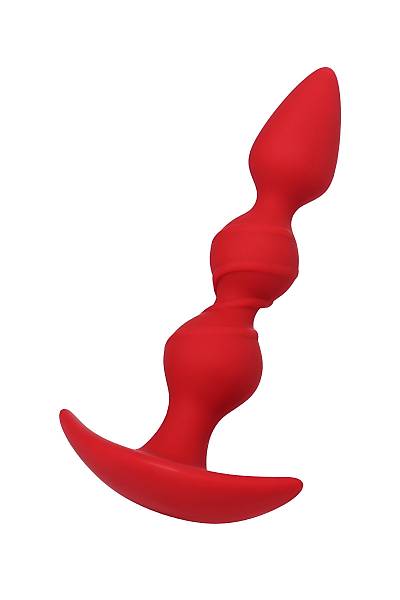 ToDo by Toyfa Trio anal k�l�f�, silikon, k�rm�z�, 16 cm, � 3,3 cm