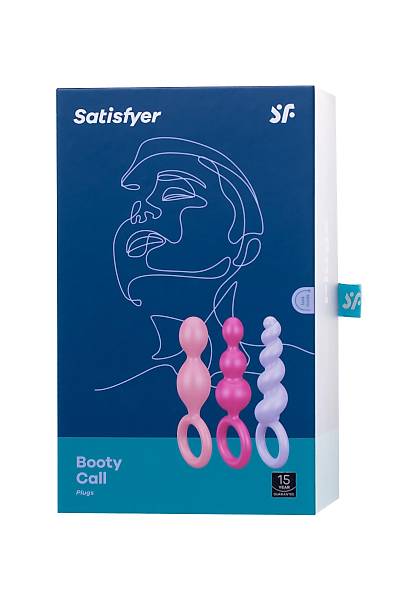 Satisfyer Booty Call (set of 3) seti, silikon, �e�itli, 13,5 cm.