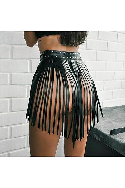 Seksi Kostm Deri Body Harness