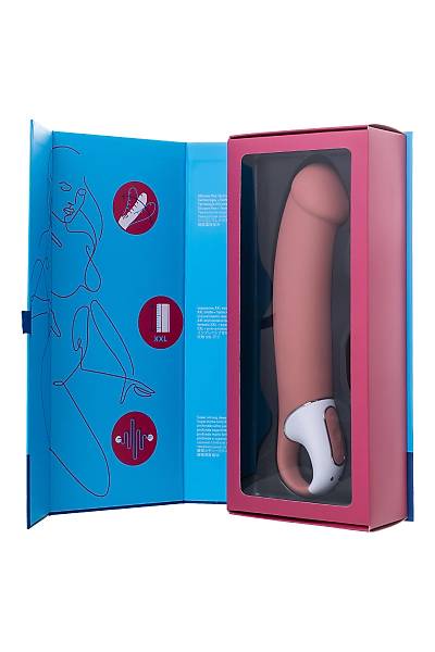 Satisfyer Vibes Master Vibrat�r Ger�ek�i olmayan , silikon, bej, 23,5 cm.