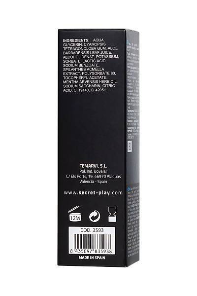 SECRET PLAY Masaj jeli unisex titre�im efektli, 15 ml