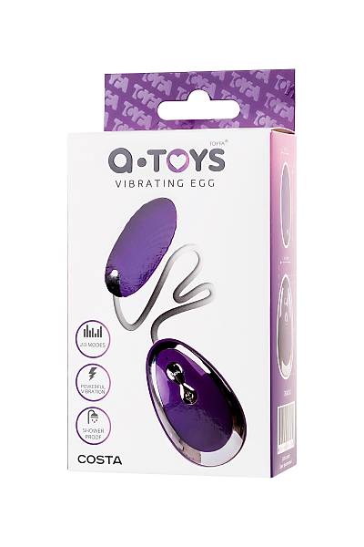 A-Toys by TOYFA Costa vibrat�r�, silikon, mor, 6,5 cm