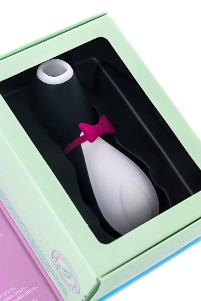 Satisfyer Penguin vakum dalgas� temass�z klitoris stim�lat�r�, silikon, siyah, 11,5 cm.