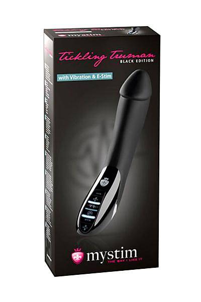 Mystim Tickling Truman Elektro Stim�lasyonlu Silikon Vibrat�r Siyah, 27cm