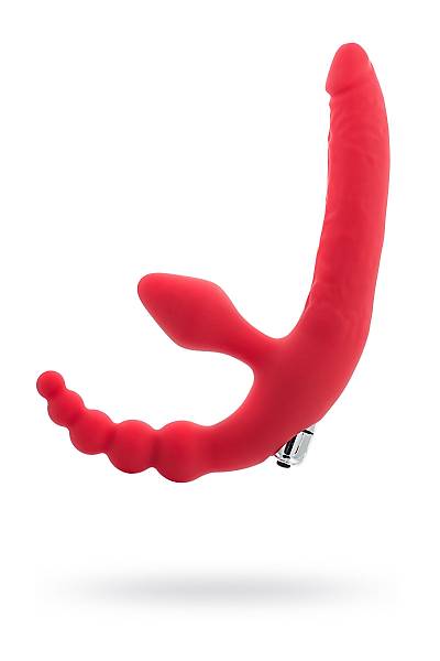 Black & Red by TOYFA vibratrl elmassz strapon, silikon, krmz, 35 cm