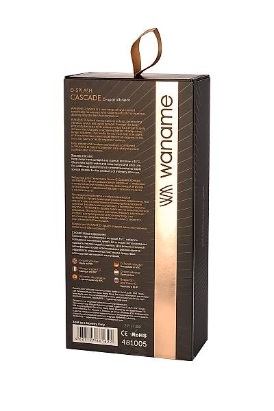 WANAME D-SPLASH Cascade G noktas Stimlatr, Silikon, Siyah, 15 cm