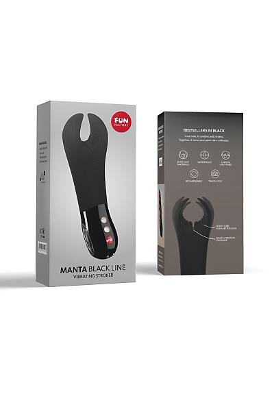 Fun Factory Vibromasturbator MANTA, silikon, siyah, 16 cm